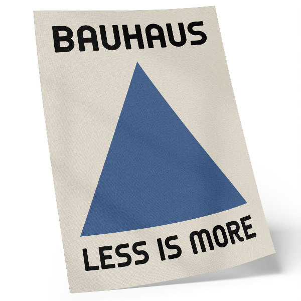 Dekorativní plakát Stylu Bauhaus dominuje geometrická jednoduchost.