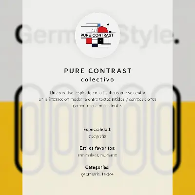 Dekorativní plakát v duchu geometrické jednoduchosti stylu Bauhaus