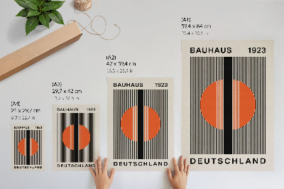 Plakát Geometrický motiv s kontrastem černé a oranžové