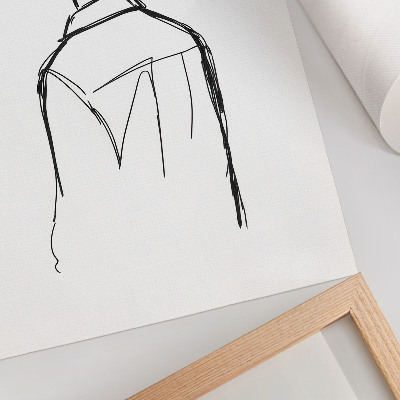 Dekorativní plakát Minimalistická silueta, černobílý kontrast