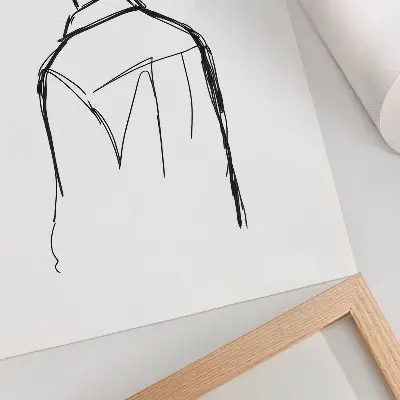 Dekorativní plakát minimalistická silueta s černobílým kontrastem