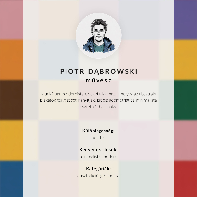 Plakátový obraz Minimalistická grafika s modrými obdélníky