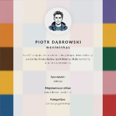 Plakátový obraz Minimalistická grafika s modrými obdélníky