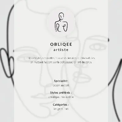 Dekorativní plakát minimalistická ilustrace ženské siluety v elegantním stylu