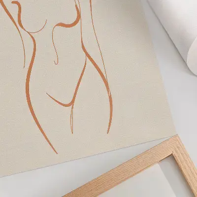 Dekorativní plakát minimalistická ilustrace ženské siluety v elegantním stylu