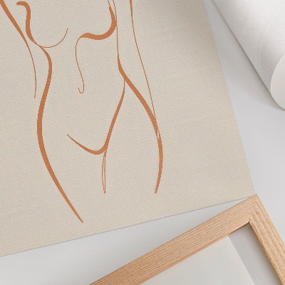 Dekorativní plakát Minimalistická žena osnovy složení elegance