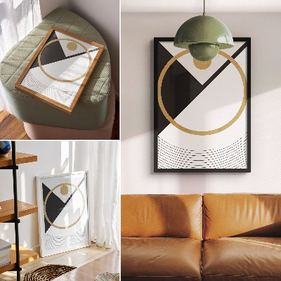 Plakát Geometrický vzor, ​​kontrastní barvy, moderní styl