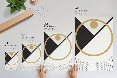 Plakát Geometrický vzor, ​​kontrastní barvy, moderní styl