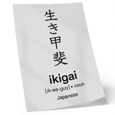 Dekorativní plakát Černobílé japonské znaky elegance moudrost