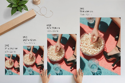 Dekorativní plakát Barevný koberec popcorn sklo elegantní postava