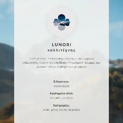 Plakát majestátní hory, jezero a slunce v harmonii s přírodou