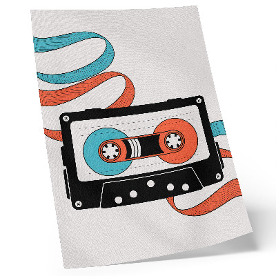 Nástěnný plakát Retro pop art kazeta s barevnými znaky