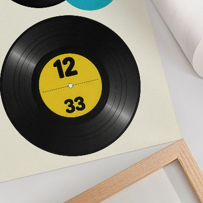 Plakát Moderní vinylové desky žluté tyrkysové
