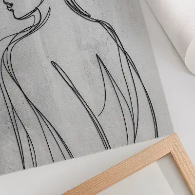Plakátový obraz v jemném moderním stylu s nádechem šedé elegance pro pocit klidu