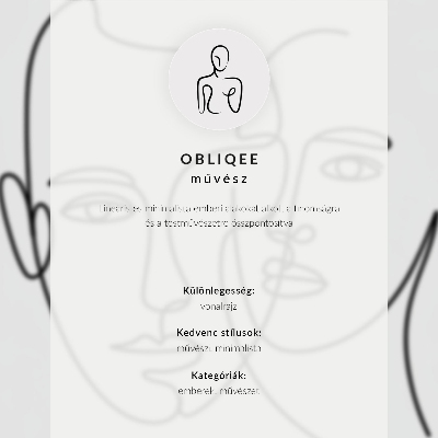 Dekorativní plakát Minimalistická moderní skica kontur obličeje