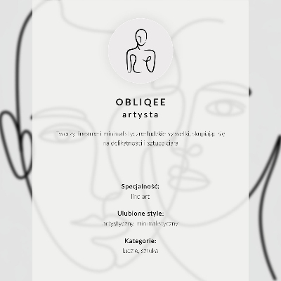 Dekorativní plakát Minimalistická moderní skica kontur obličeje