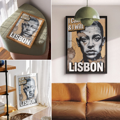 Plakát Motiv pouličního stylu s obličejem a motivačním nápisem