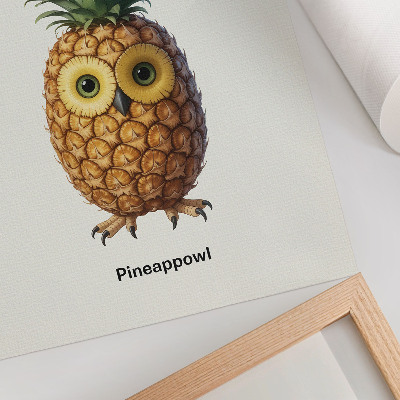 Nástěnný plakát Fantastická kombinace ananasu a sovy