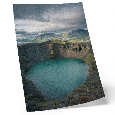 Nástěnný plakát Tyrkysové jezero, hory, krásné mraky
