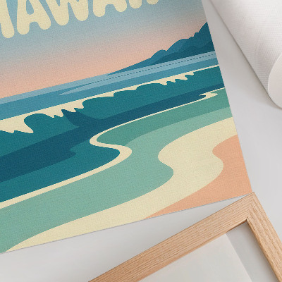 Dekorativní plakát Moderní typografie přírodní krajiny pláže