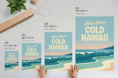 Dekorativní plakát moderní typografie s přírodní krajinou pláže