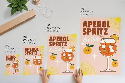 Plakátový obraz oranžově žluté usmívající se ovoce s nápisy