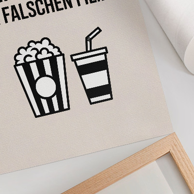 Plakát Smysluplný text ikonografie kino béžové pozadí