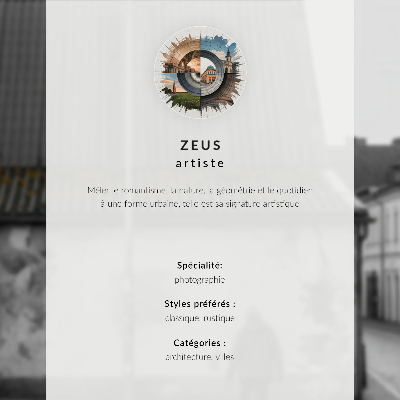 Plakát na zeď Úzká ulice, činžovní domy, věž, modrý kabát