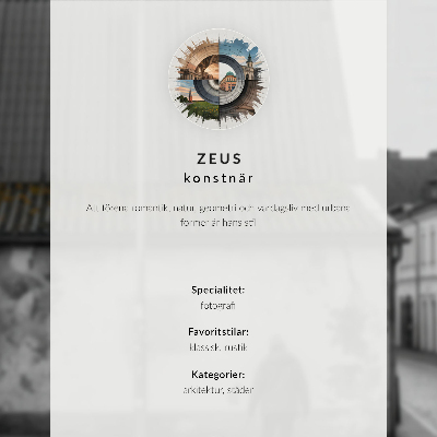 Plakát na zeď Úzká ulice, činžovní domy, věž, modrý kabát