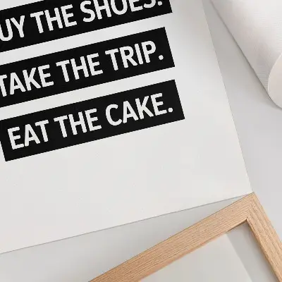 Plakátový obraz písmena na černém pozadí s inspirující typografií