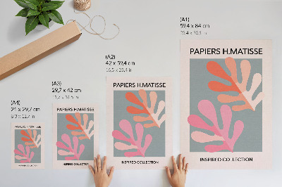 Plakát Geometrické listy inspirované Matissem, barevné