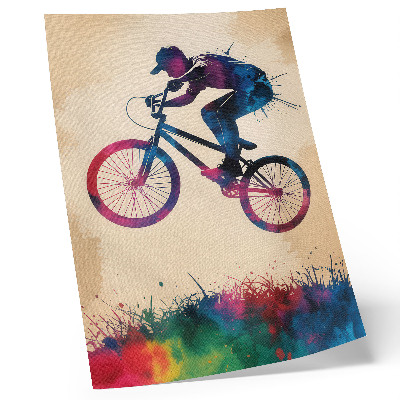 Plakátový obraz Cyklista dynamické barvy moderní akce