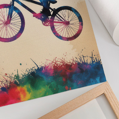 Plakátový obraz Cyklista dynamické barvy moderní akce