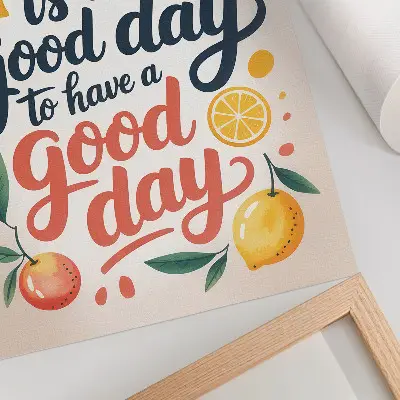 Plakát barevné citrusové písmeno v moderním stylu