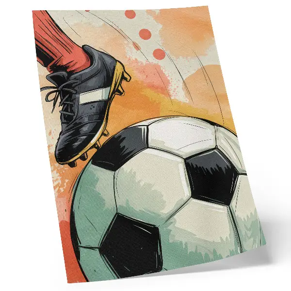Dekorativní plakát sportovní akcent v dynamické kompozici s krásnými barvami