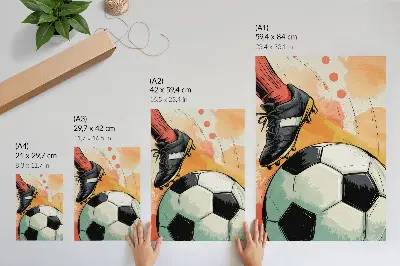 Dekorativní plakát sportovní akcent v dynamické kompozici s krásnými barvami