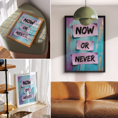 Plakát Dynamické kontrasty, výrazná typografie, tyrkysově fialová