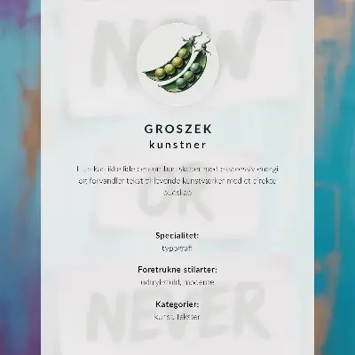 Plakát s dynamickými kontrasty, výraznou typografií a v tyrkysově fialových barvách