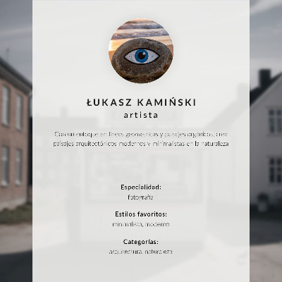 Plakát na zeď Dřevěný stánek, světlé budovy, idylické
