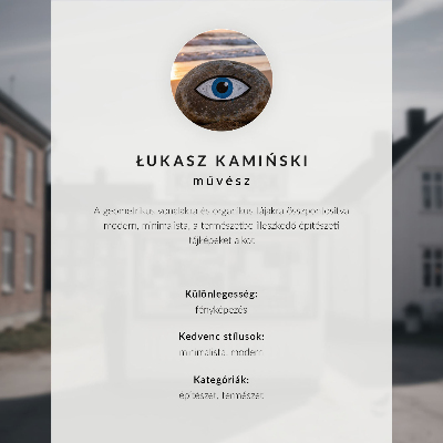 Plakát na zeď Dřevěný stánek, světlé budovy, idylické