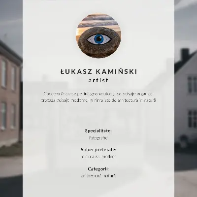 Plakát na zeď dřevěný stánek se světlými budovami v idylickém stylu