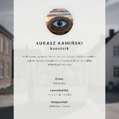 Plakát na zeď Dřevěný stánek, světlé budovy, idylické