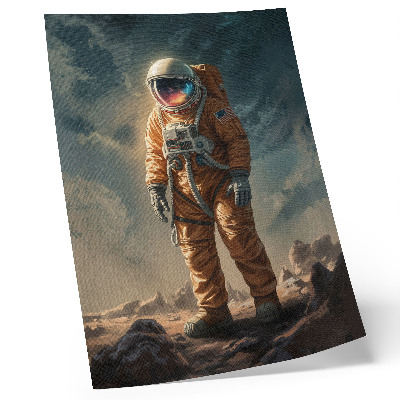 Plakát Astronaut na noční obloze cizí planety
