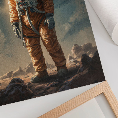 Plakát Astronaut na noční obloze cizí planety