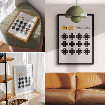 Plakát na zeď Herní ovladač minimalismus retro modernita