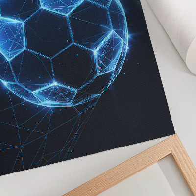 Plakát Digitální koule s geometrickými čarami a světly