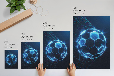 Plakát Digitální koule s geometrickými čarami a světly