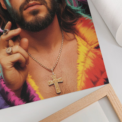 Dekorativní plakát Intenzivní barvy, kontrastní retro vzory