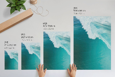 Nástěnný plakát Tyrkysové oceánské vlny, klidná atmosféra, harmonie