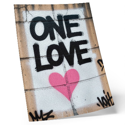 Nástěnný plakát Graffiti text srdce na betonové zdi